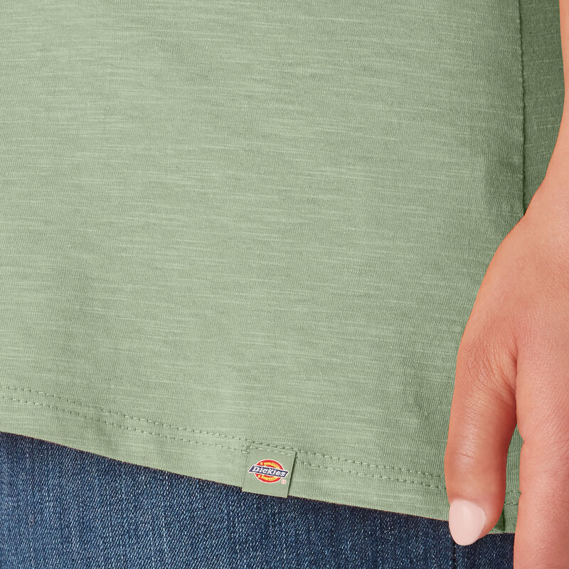 Dickies Plus Short Sleeve V-Neck T-Shirt Celadon Green ID-4jli0nEI