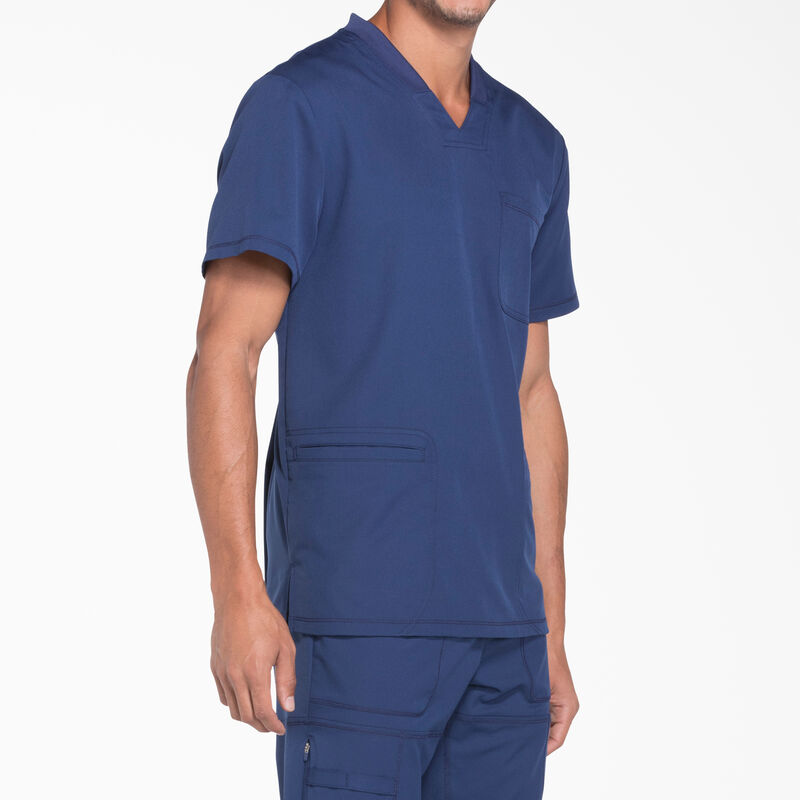 Dickies Men's Dynamix V-Neck Scrub Top Navy Blue ID-5J7x1u9b