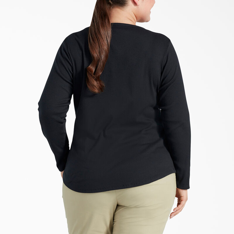 Dickies Plus Henley Long Sleeve Shirt Black ID-5R7xFyGY