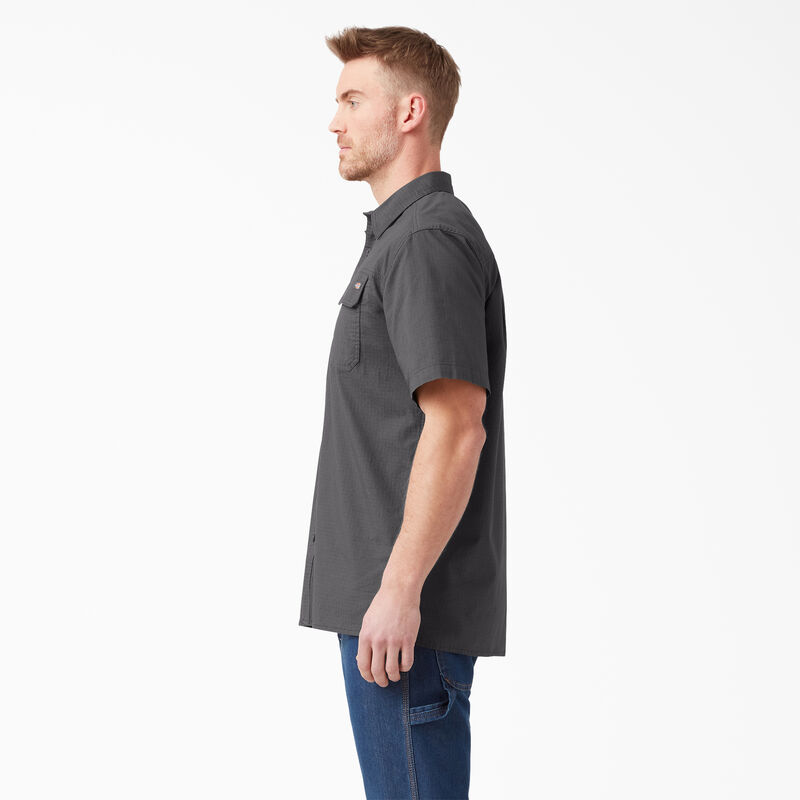 Dickies Short Sleeve Ripstop Work Shirt Rinsed Slate ID-5UtGlu8B