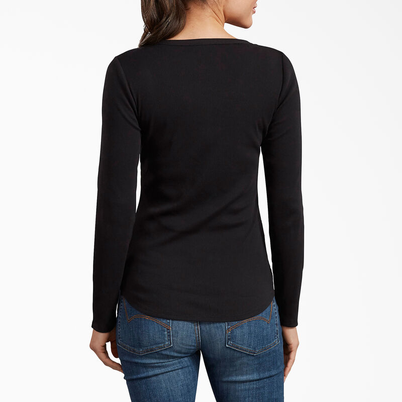 Dickies Henley Long Sleeve Shirt Black ID-5WzVQIAe