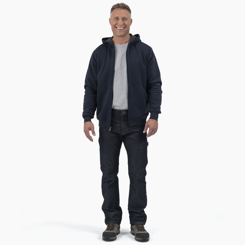 Dickies Thermal Lined Full-Zip Fleece Hoodie Dark Navy ID-60ZIhxvm