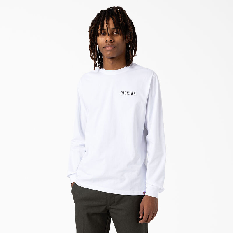 Dickies Cleveland Long Sleeve T-Shirt White ID-67XAVDG3