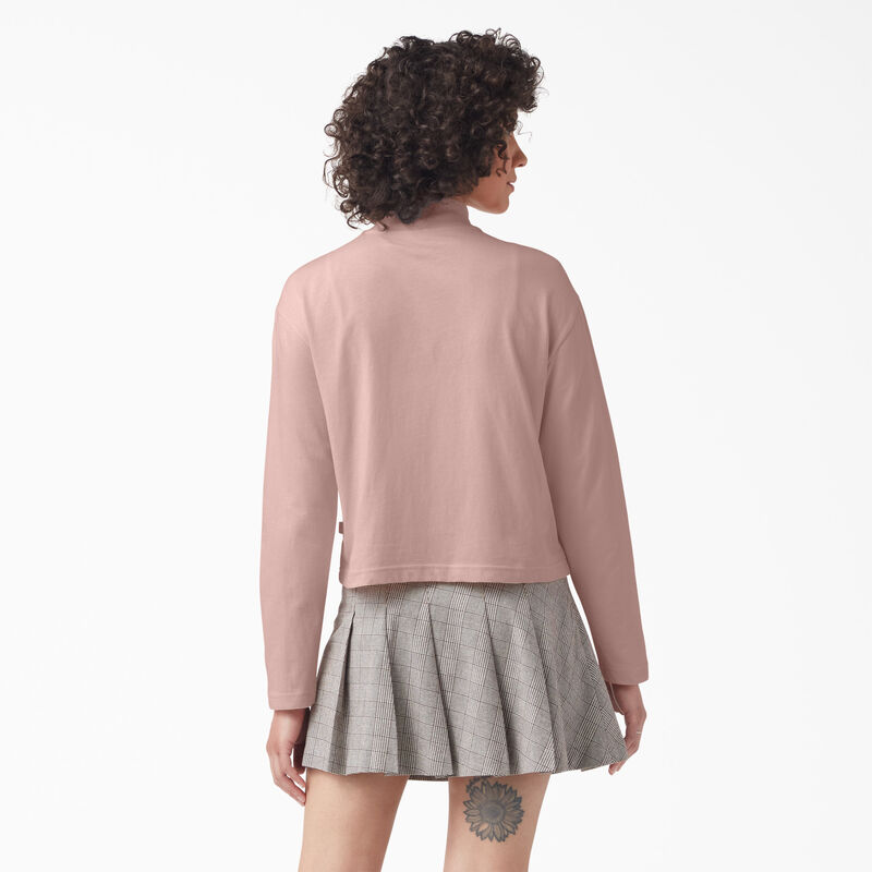 Dickies Mapleton High Neck Long Sleeve T-Shirt Light Pink ID-6A6yUEcO