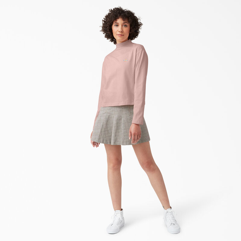 Dickies Mapleton High Neck Long Sleeve T-Shirt Light Pink ID-6A6yUEcO