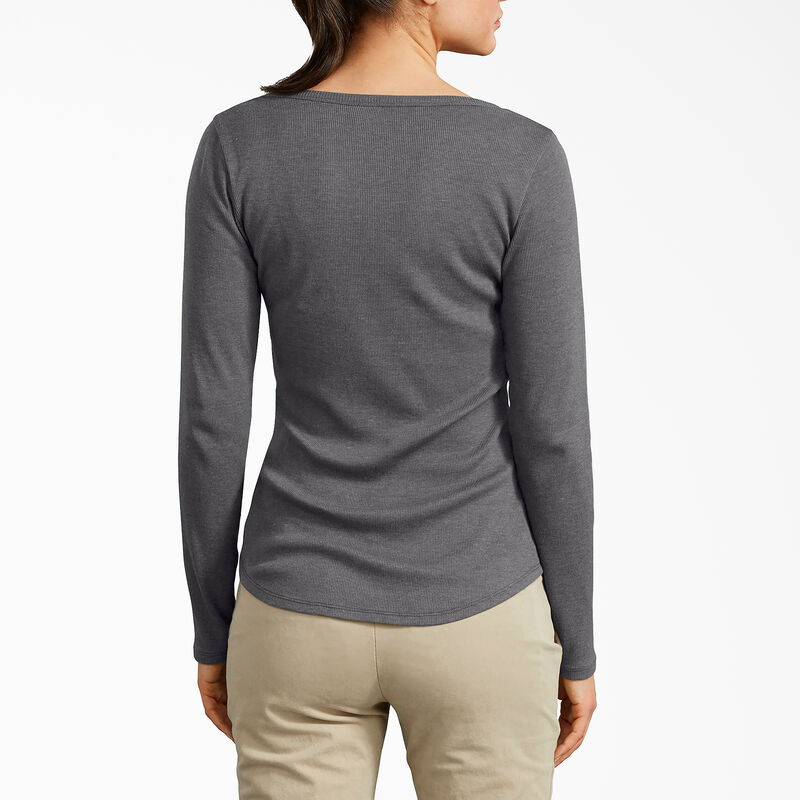 Dickies Henley Long Sleeve Shirt Graphite Gray ID-6QUruRTL