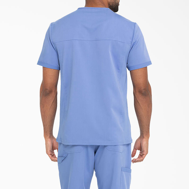 Dickies Men's Balance V-Neck Scrub Top Ceil Blue ID-6SD9vfTE