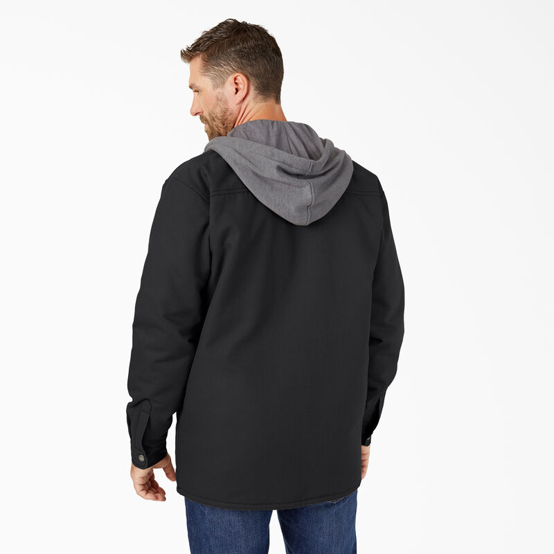 Dickies Water Repellent Duck Hooded Shirt Jacket Black ID-6T5nMR4Z