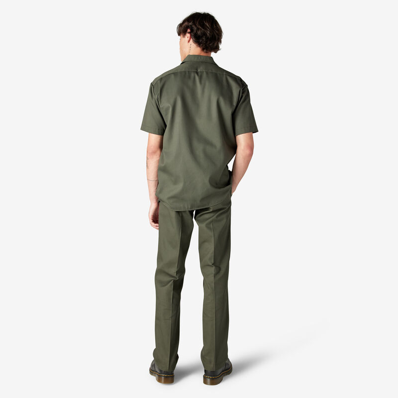 Dickies Short Sleeve Work Shirt Olive Green ID-6cVyB99w