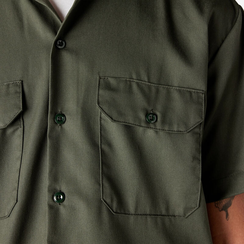 Dickies Short Sleeve Work Shirt Olive Green ID-6cVyB99w