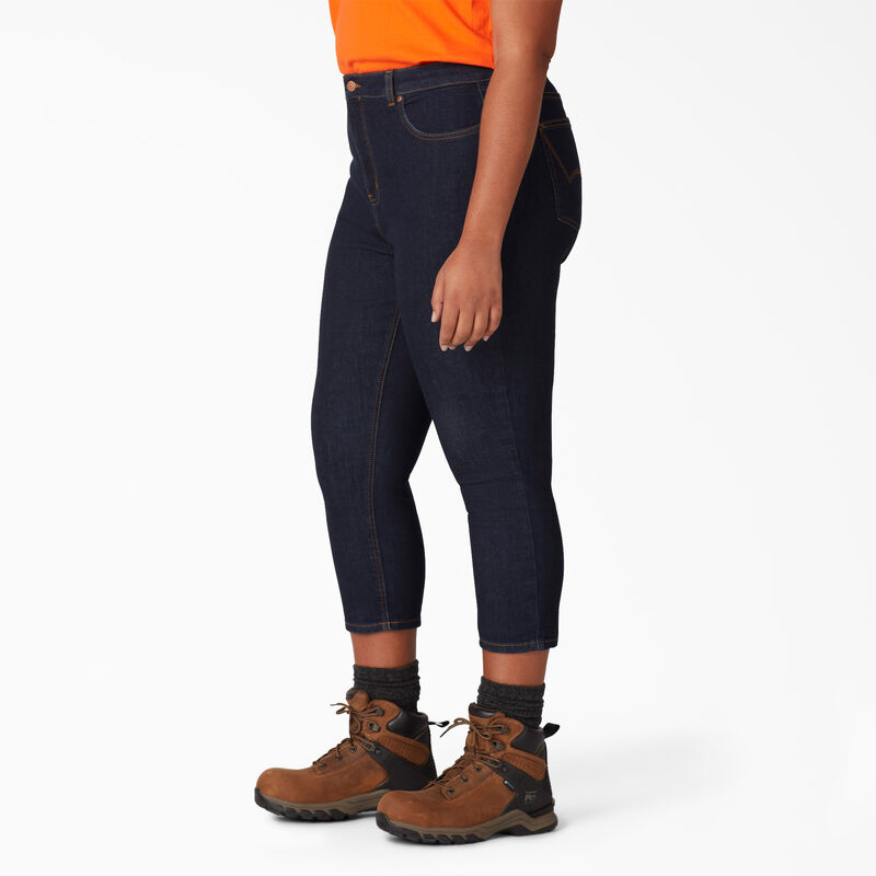 Dickies Plus Perfect Shape Capri Rinsed Indigo Blue ID-7O5XCBYq