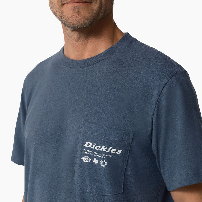 Dickies United By Work Graphic Pocket T-Shirt Denim Blue ID-7PhwKbKQ