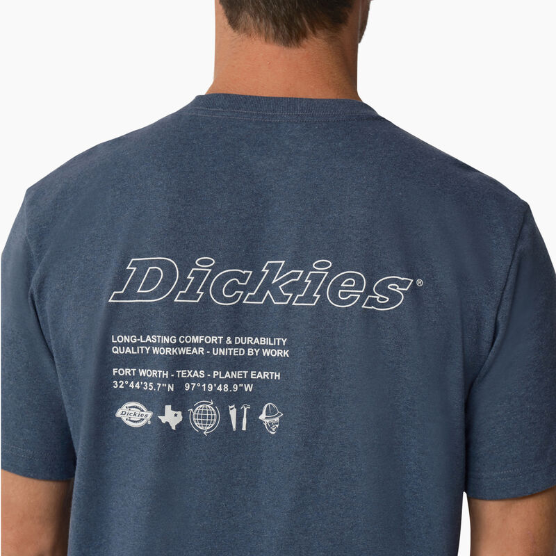 Dickies United By Work Graphic Pocket T-Shirt Denim Blue ID-7PhwKbKQ