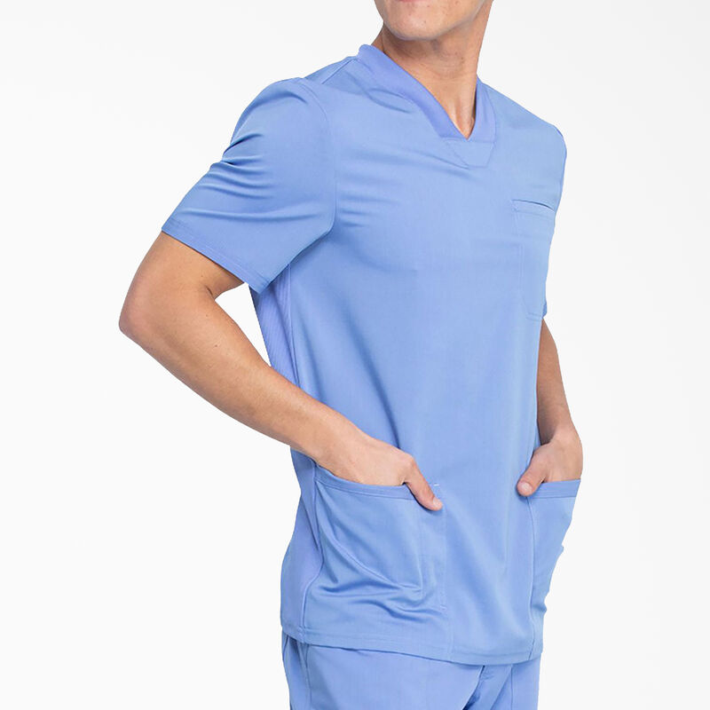 Dickies Men's Balance V-Neck Scrub Top with Patch Pockets Ceil Blue ID-7WTeQzvt