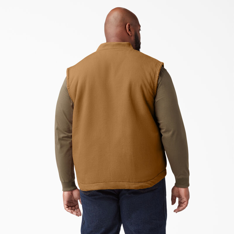 Dickies High Pile Fleece Lined Duck Vest Rinsed Brown Duck ID-7cBTKJcB