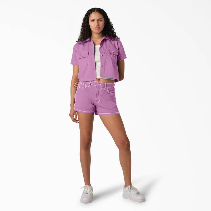 Dickies Cropped Work Shirt Wild Rose ID-7p2diYTO