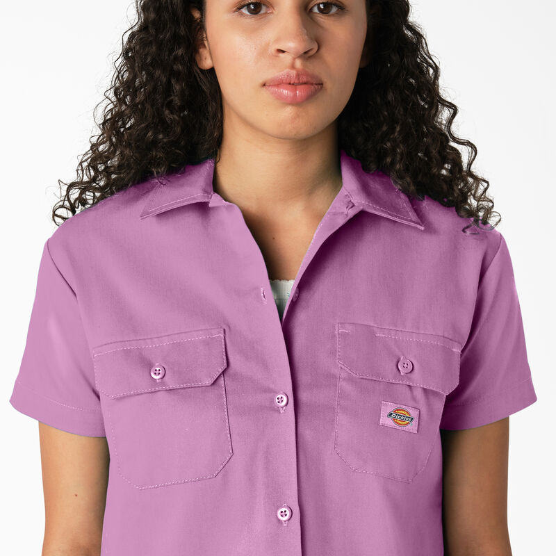 Dickies Cropped Work Shirt Wild Rose ID-7p2diYTO