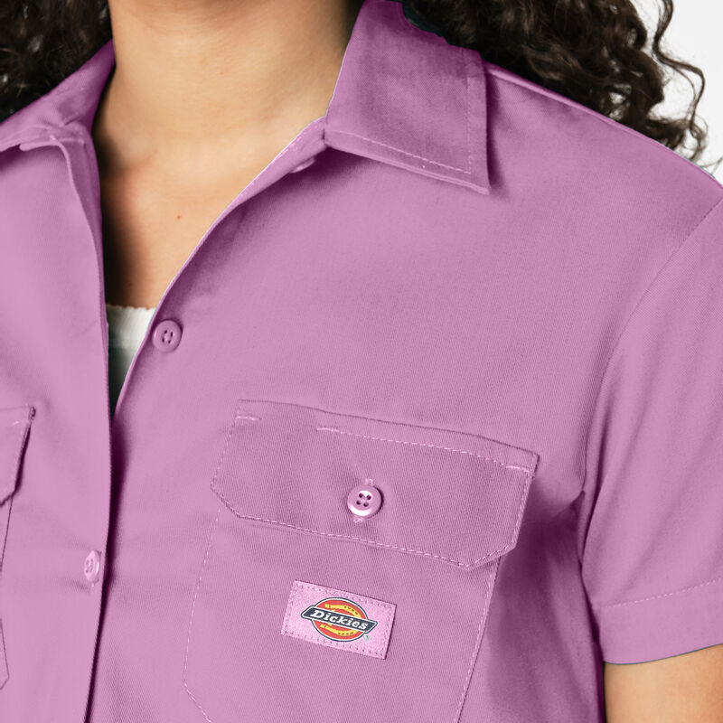 Dickies Cropped Work Shirt Wild Rose ID-7p2diYTO