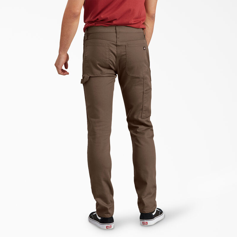 Dickies Slim Fit Tapered Leg Carpenter Duck Pants Stonewashed Timber Brown ID-7qbFpFeC