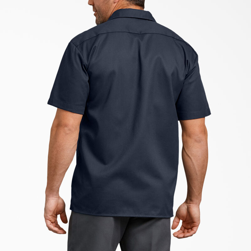 Dickies Relaxed Fit Short Sleeve Work Shirt Dark Navy ID-85dBjl4Z