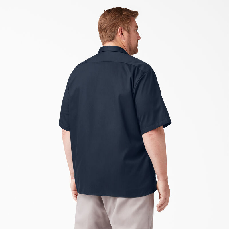 Dickies Relaxed Fit Short Sleeve Work Shirt Dark Navy ID-85dBjl4Z