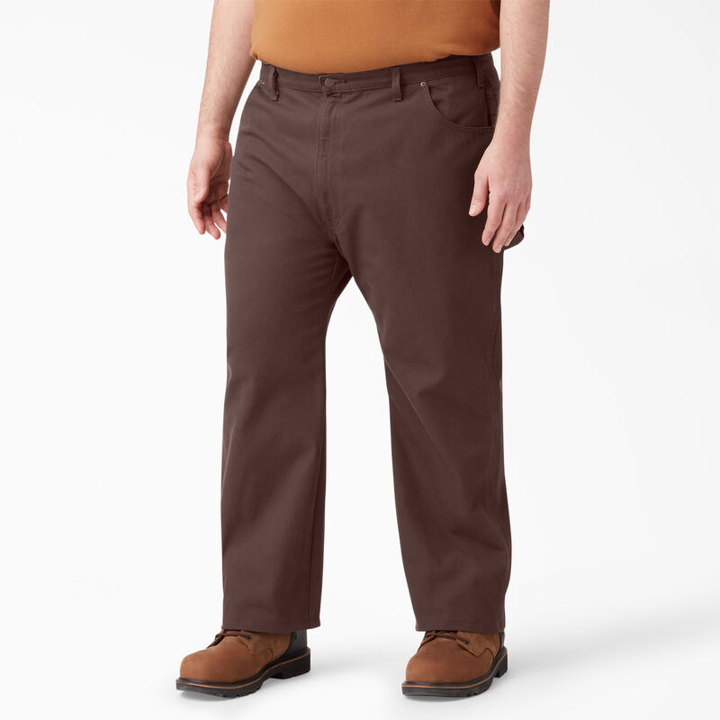 Dickies Relaxed Fit Heavyweight Duck Carpenter Pants Rinsed Chocolate Brown ID-8LUD5xAA