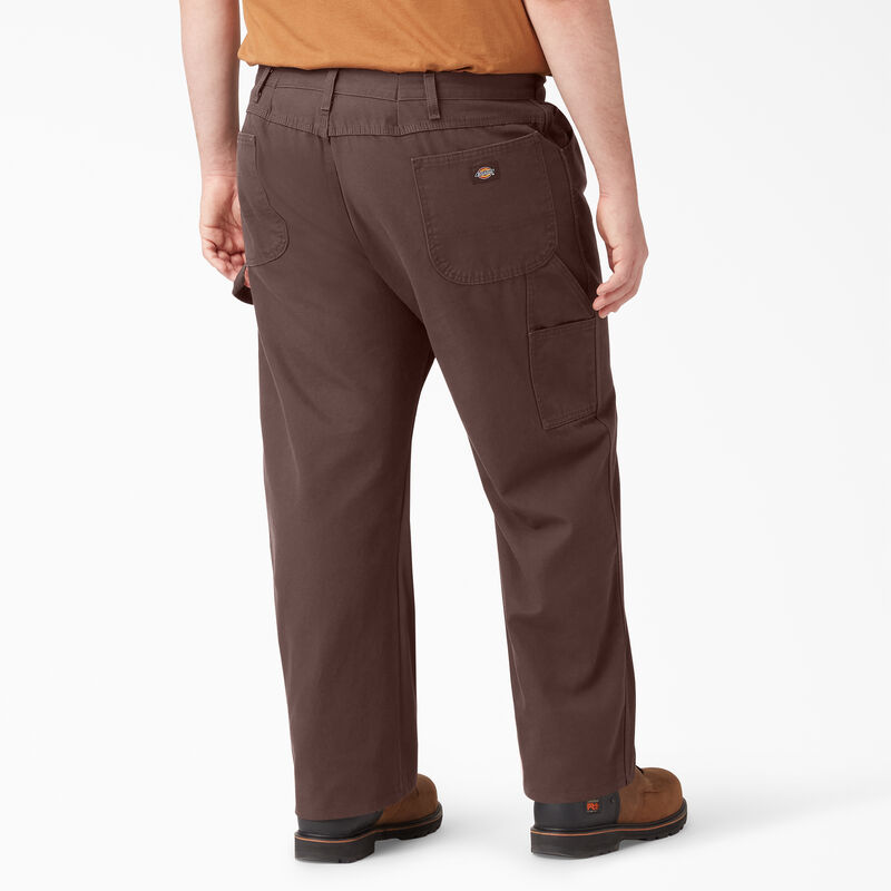 Dickies Relaxed Fit Heavyweight Duck Carpenter Pants Rinsed Chocolate Brown ID-8LUD5xAA