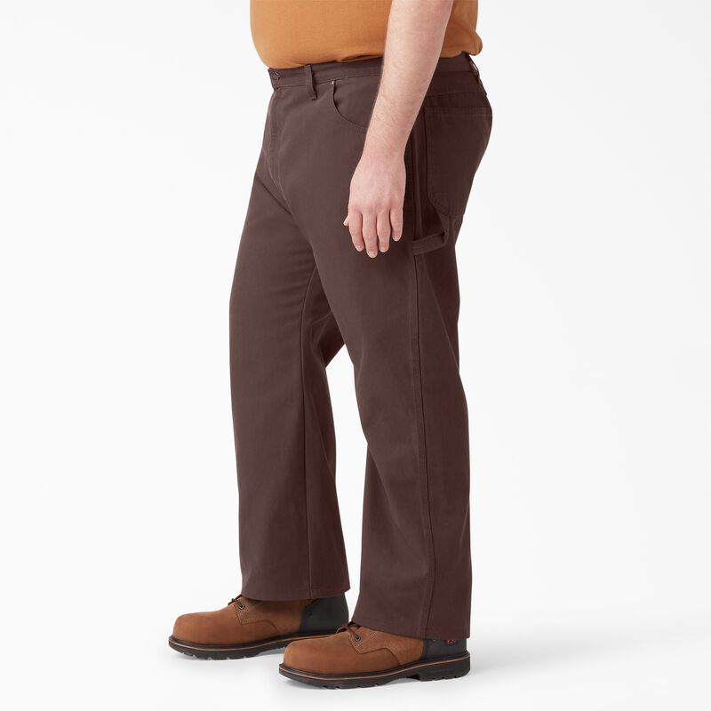 Dickies Relaxed Fit Heavyweight Duck Carpenter Pants Rinsed Chocolate Brown ID-8LUD5xAA