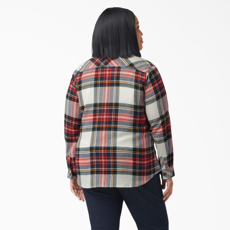 Dickies Plus Long Sleeve Plaid Flannel Shirt Molten Lava Highland Plaid ID-8T42dvKU