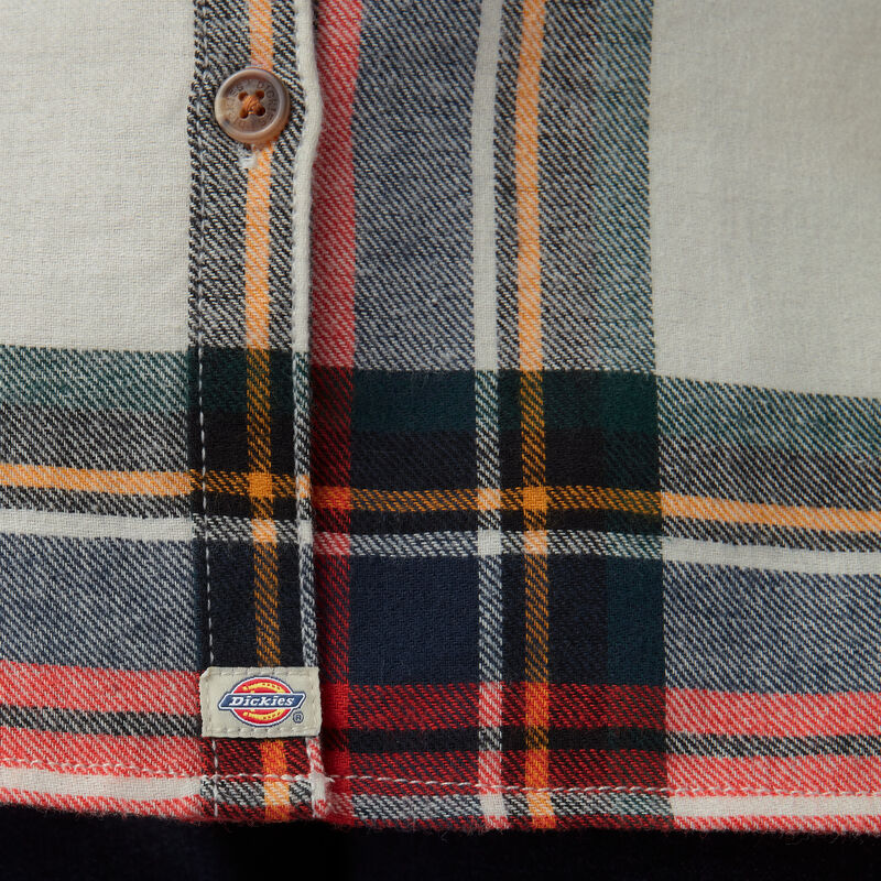 Dickies Plus Long Sleeve Plaid Flannel Shirt Molten Lava Highland Plaid ID-8T42dvKU