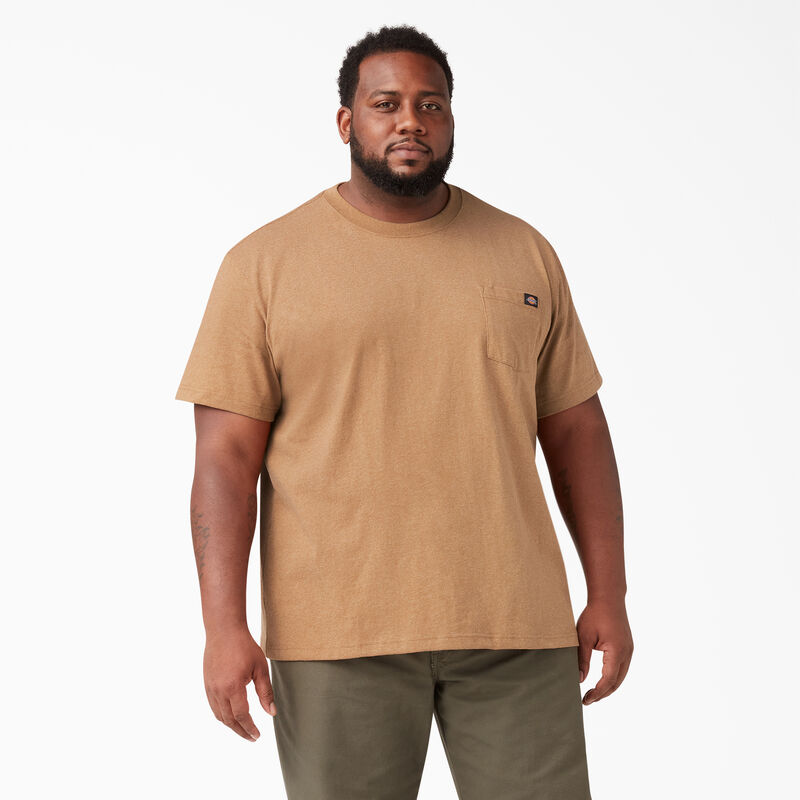 Dickies Heavyweight Heathered Short Sleeve Pocket T-Shirt Brown Duck Heather ID-8bT4NfBo