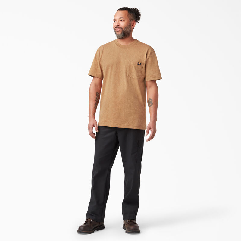 Dickies Heavyweight Heathered Short Sleeve Pocket T-Shirt Brown Duck Heather ID-8bT4NfBo