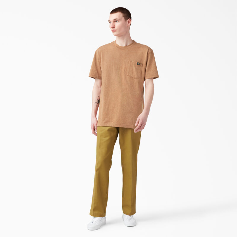 Dickies Heavyweight Heathered Short Sleeve Pocket T-Shirt Brown Duck Heather ID-8bT4NfBo