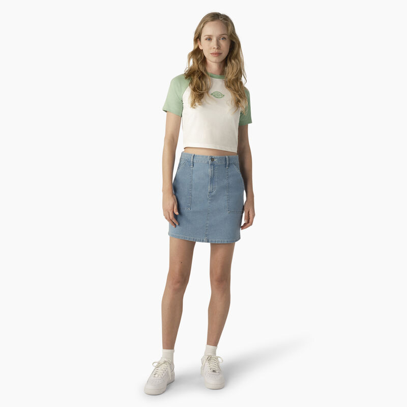 Dickies Denim Carpenter Skirt Stonewashed Light Denim ID-8cfYertp