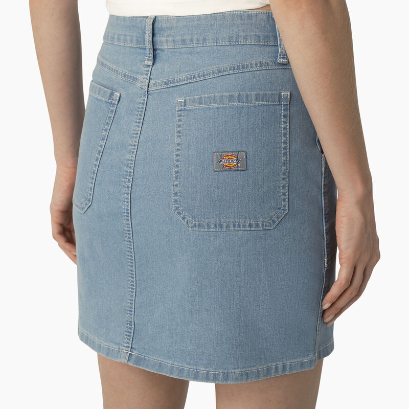 Dickies Denim Carpenter Skirt Stonewashed Light Denim ID-8cfYertp