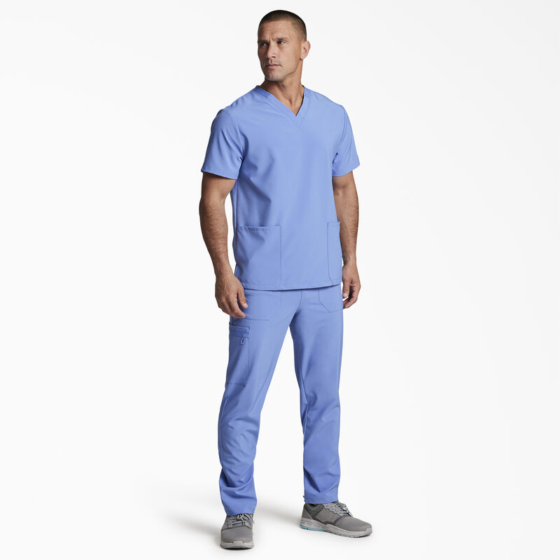 Dickies Unisex EDS Essentials V-Neck Scrub Top Ceil Blue ID-8hPN4krw