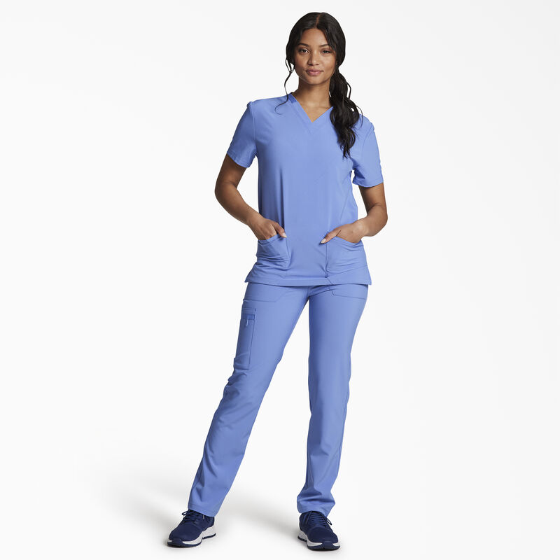 Dickies Unisex EDS Essentials V-Neck Scrub Top Ceil Blue ID-8hPN4krw