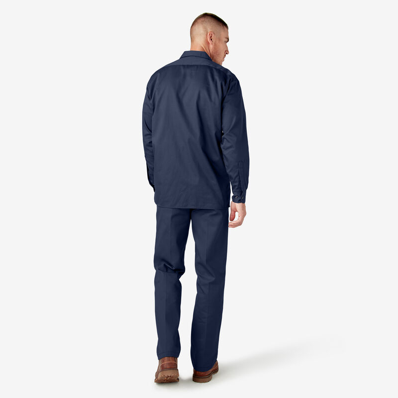 Dickies Long Sleeve Work Shirt Navy Blue ID-8hhDvQLy