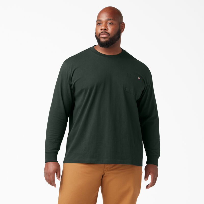 Dickies Heavyweight Long Sleeve Pocket T-Shirt Hunter Green ID-8l9z1wCJ