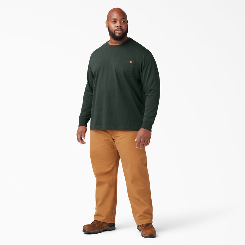Dickies Heavyweight Long Sleeve Pocket T-Shirt Hunter Green ID-8l9z1wCJ