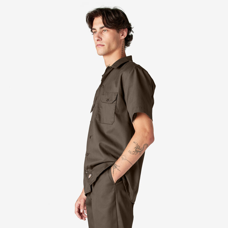 Dickies Short Sleeve Work Shirt Mushroom ID-8otEA8vQ