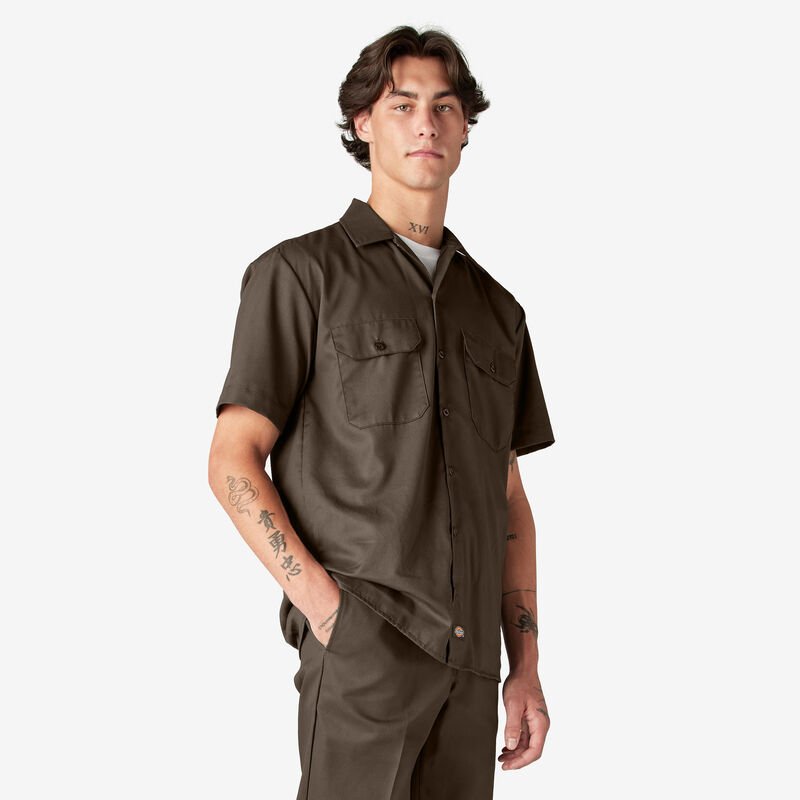 Dickies Short Sleeve Work Shirt Mushroom ID-8otEA8vQ