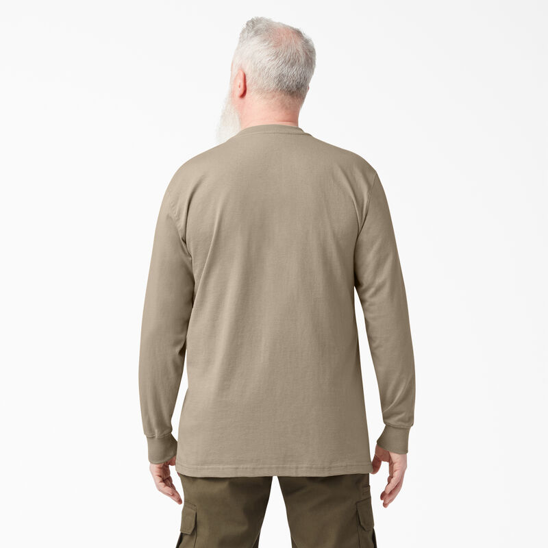 Dickies Heavyweight Long Sleeve Henley T-Shirt Desert Sand ID-8r9JWnE8