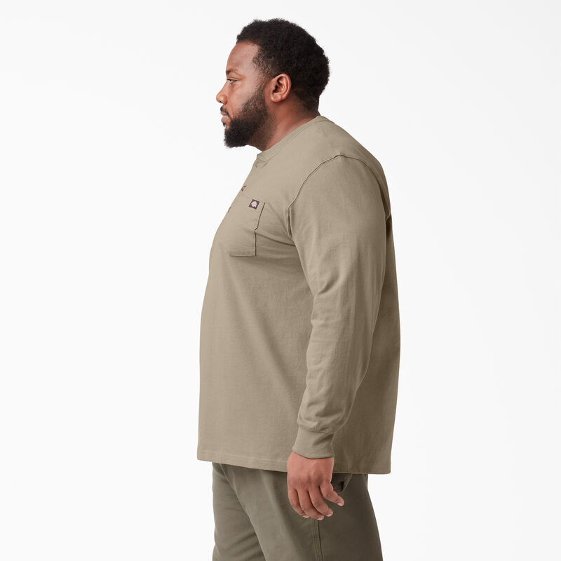 Dickies Heavyweight Long Sleeve Henley T-Shirt Desert Sand ID-8r9JWnE8