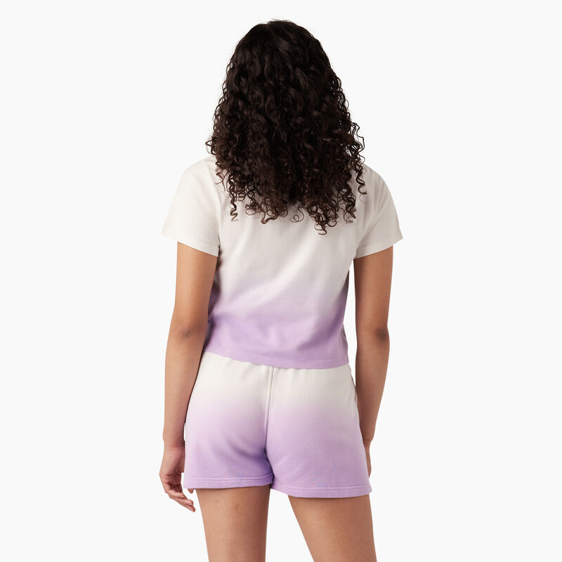Dickies Ombre Cropped T-Shirt Cloud/Purple Rose Dip Dye ID-8xo83h04