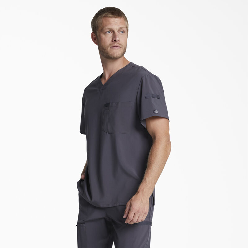 Dickies Men's EDS Essentials V-Neck Scrub Top Pewter Gray ID-8yIxrm0L