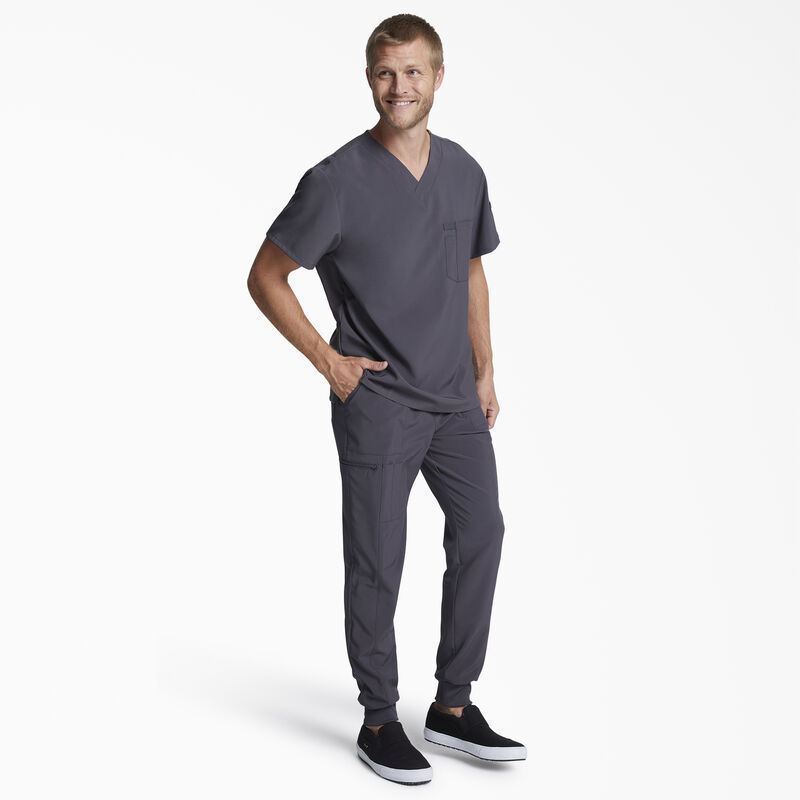 Dickies Men's EDS Essentials V-Neck Scrub Top Pewter Gray ID-8yIxrm0L
