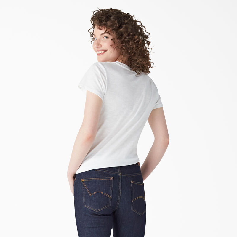 Dickies Short Sleeve V-Neck T-Shirt White ID-92xvFSmd