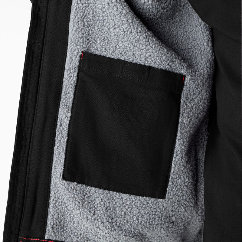 Dickies Duck Canvas High Pile Fleece Lined Jacket Rinsed Black ID-95H83Wz1