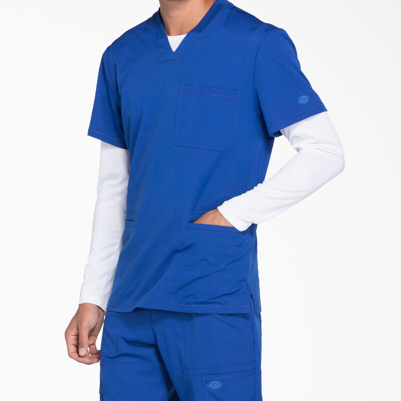 Dickies Men's Dynamix V-Neck Scrub Top Galaxy Blue ID-98Sof4XP